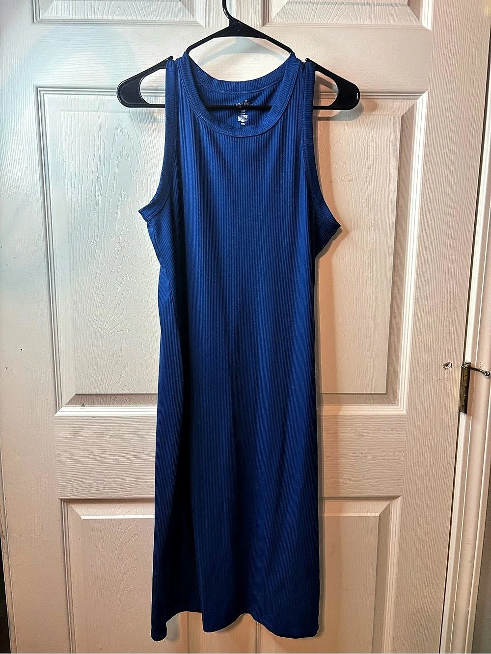 Just be. Ribbed Maxi Dress Blue Size 1X